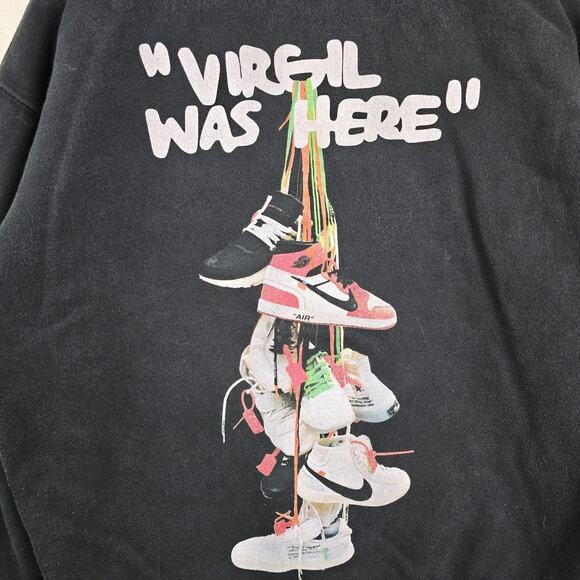 Miracles Club Virgil Was Here Hoodie Mens Medium Black Streetwear Hip Hop - Picture 8 of 10